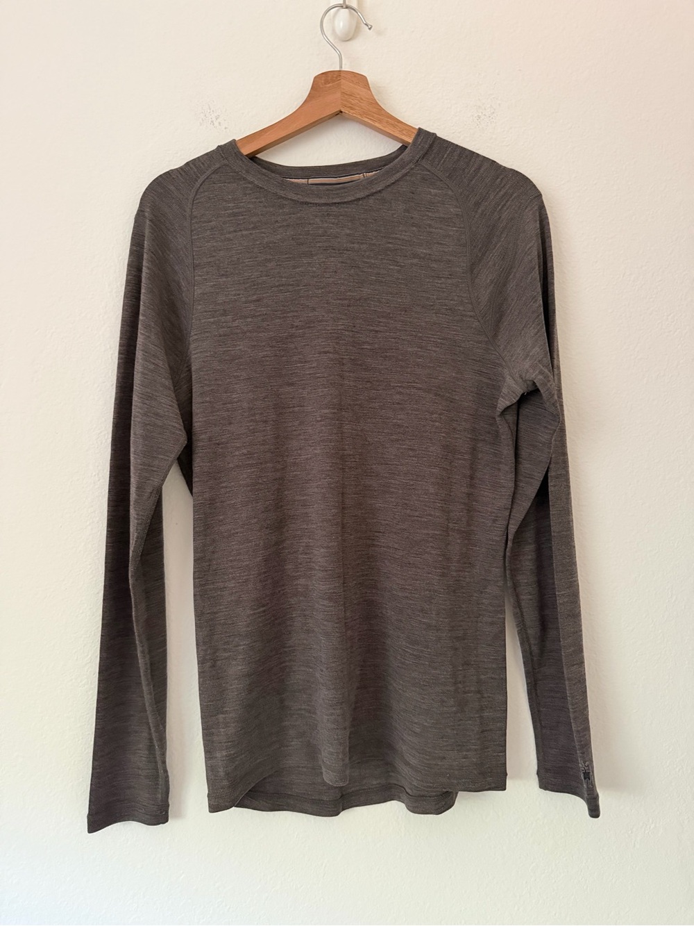 Smartwool NTS Midweight 250 Merino Wool Base Layer Thermal Shirt Men Size M Gray